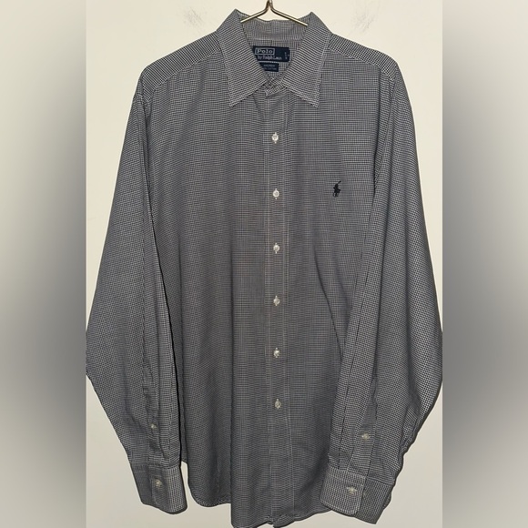 Polo by Ralph Lauren Andrew 100% Cotton Button-up Long Sleeve Shirt - Sz 16 1/2 - Picture 4 of 8